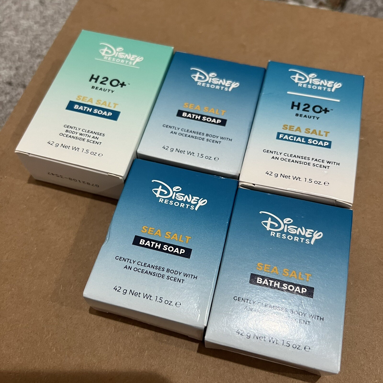 Disney Resorts H2O Sea Salt Bath Soap and Facial Soap Set of 5 1.5 oz Each