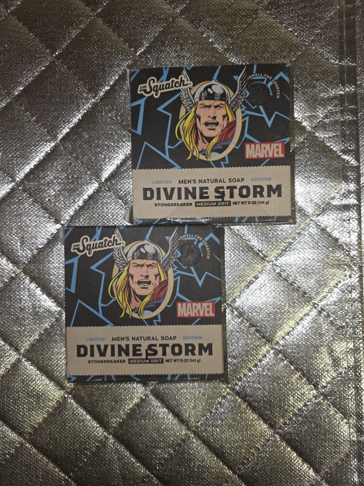 Dr.Squatch Divine Storm Thor Limited Edition Soap Marvel Avengers Lot Of 2