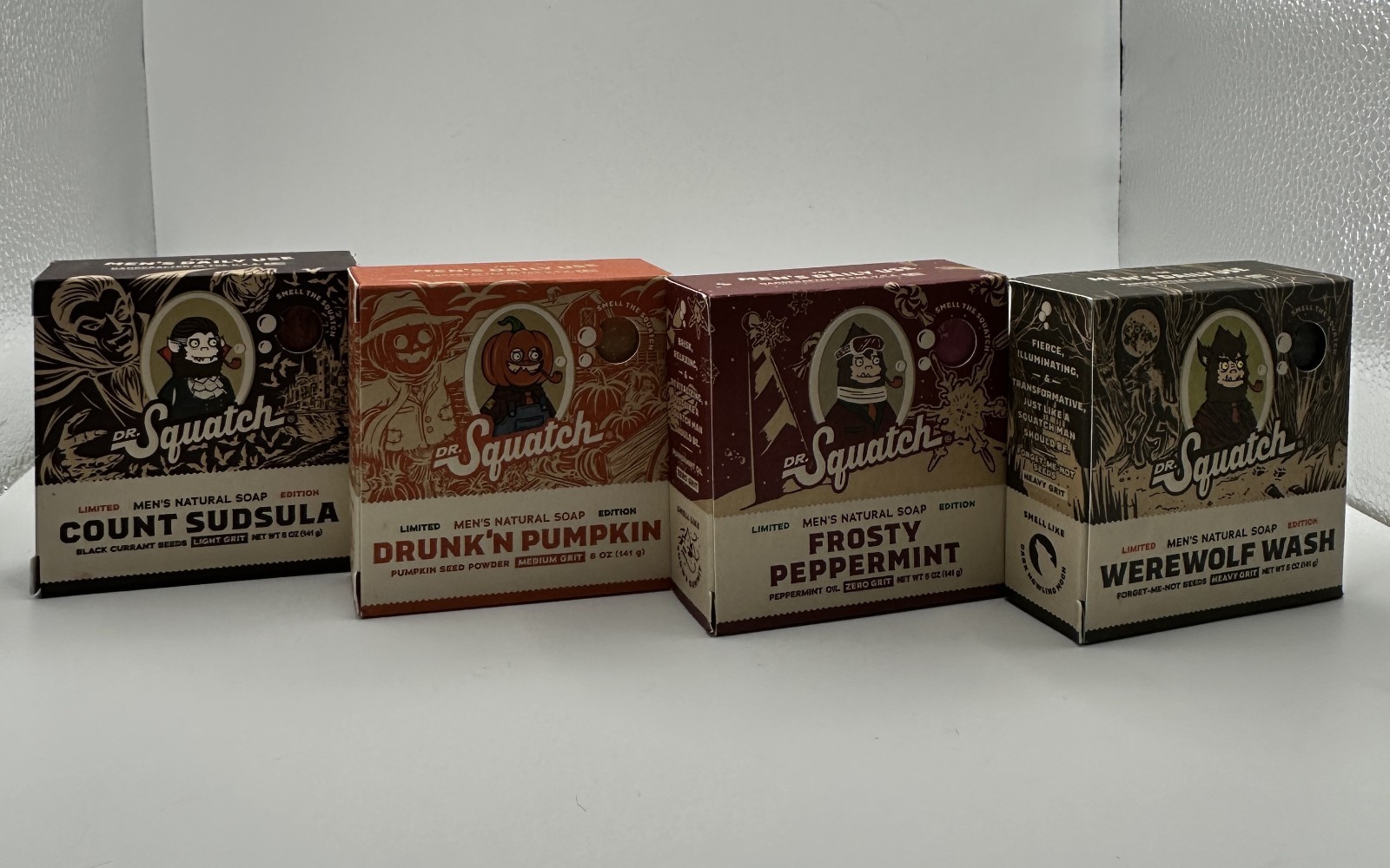 Lot of 4 Bars of Dr. Squatch Soap ** Limited Edition Variety**