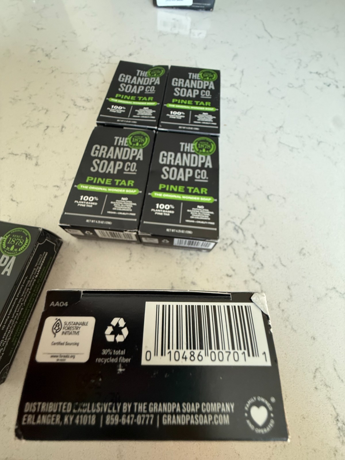 The Grandpa Soap Company Pine Tar Bar Soap for Men- Made With Pine Tar Oil, 3 in
