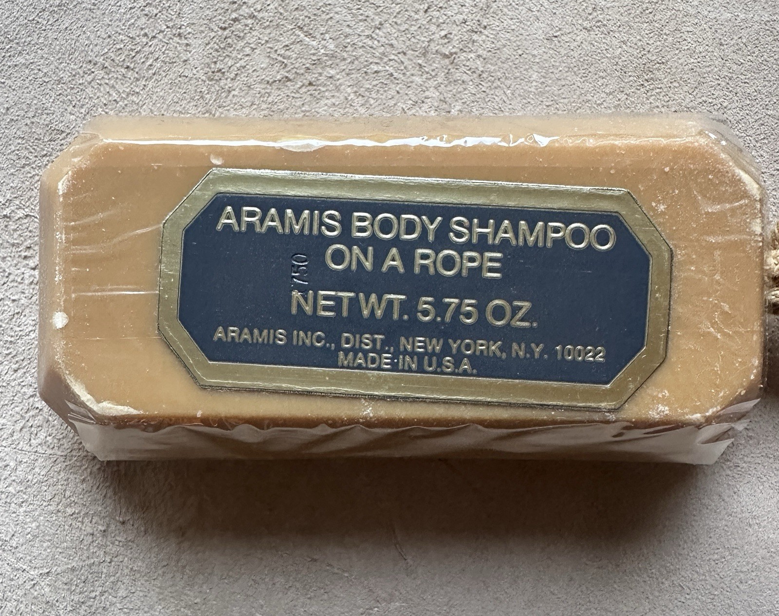Vintage Aramis Body Shampoo On A Rope 5.75oz Bar Soap New In Box NOS
