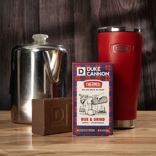 Duke Cannon Thermos™ Big Ass Brick Soap Rise+Grind Coffee Benefits Vets Lot 2