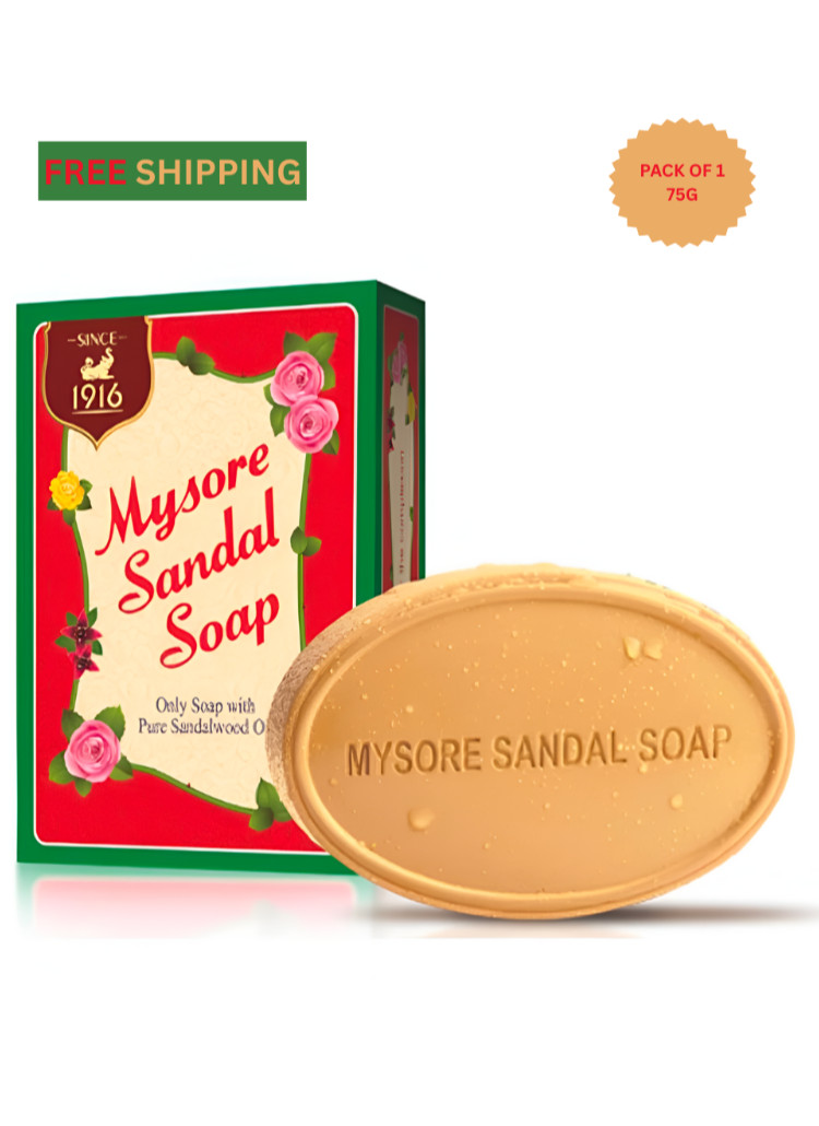 Original Mysore Sandal Soap – 100% Pure Sandalwood Oil – Natural Skin Glow