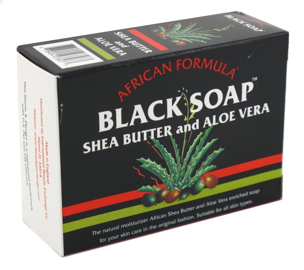 African Black Soap Pack Of 3 With Shea Butter Aloe Vera Natural Moisturizer 3…