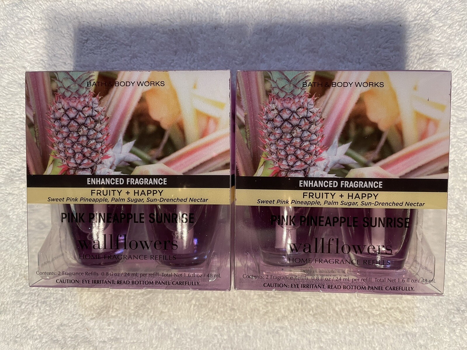 Bath & Body Works Wallflowers NEW Refill Plug-Ins Lot 4 PINK PINEAPPLE SUNRISE