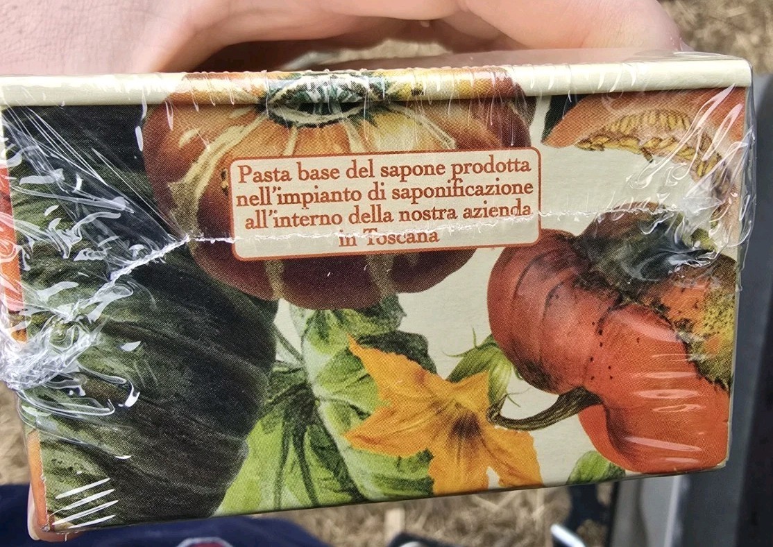La Saponeria Firezne Harvest Tuscan Pumpkin Scented Soap 10.5 Oz New Sealed