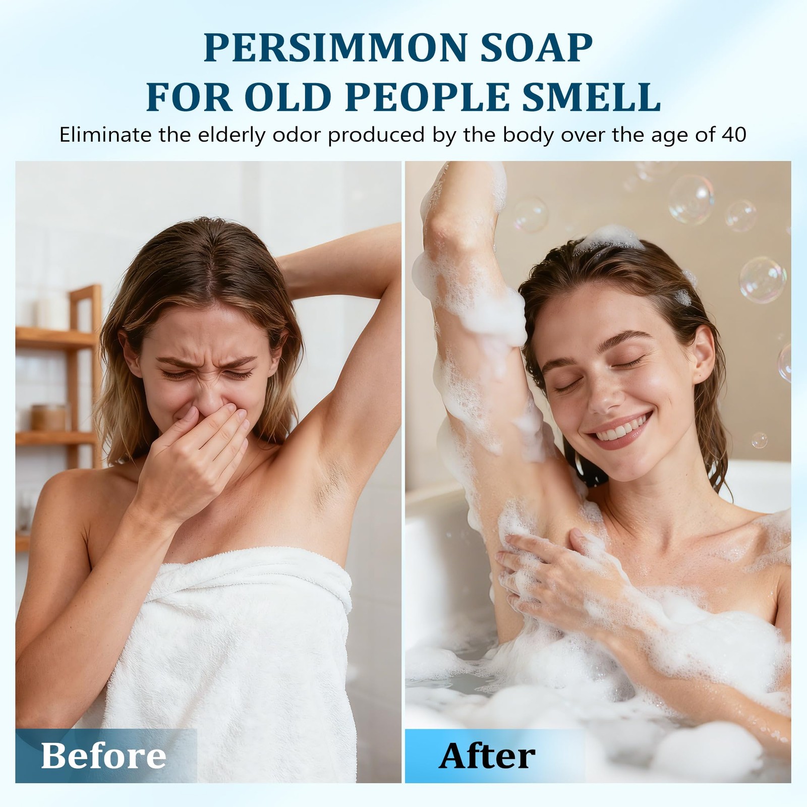 PALFICAB 120g Persimmon Soap for Old People Smell, Natural Persimmon Extract …