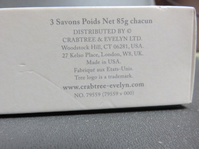 3 x 85 g Crabtree & Evelyn Lily valley sealed bars soap in box discontinue