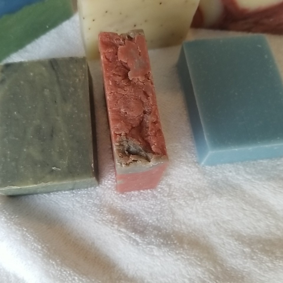 Handmade USA Natural Castile Lye Soap Bars Numerous Varieties Select