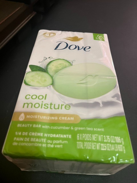 6 Pack Dove Cool Bar Moisturizing Creme Bar Soap -3.75 oz Cucumber and Green Tea