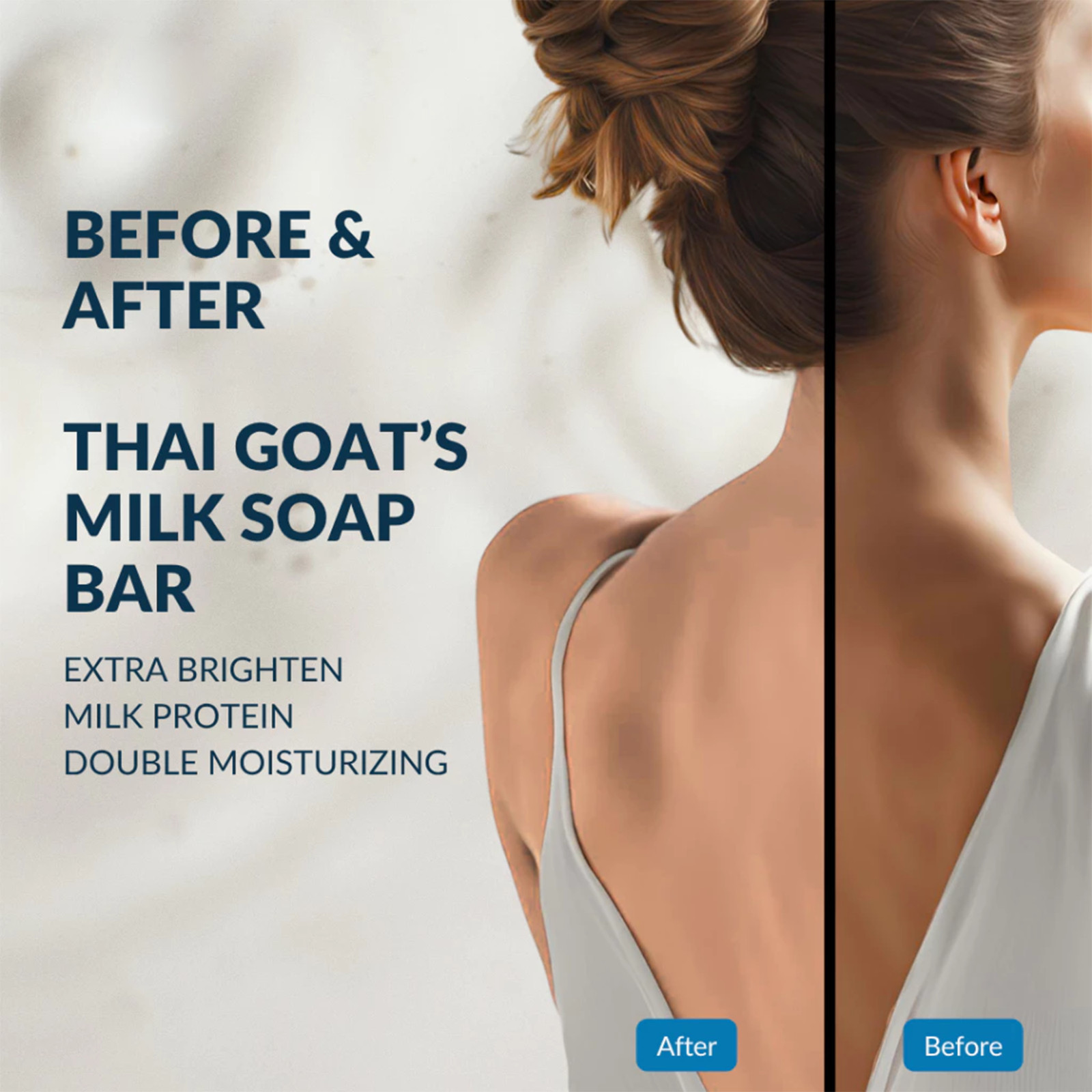 10Pcs Thai Goat Milk Soap Bar Skin Brightening Whitening Moisturizing Face Body