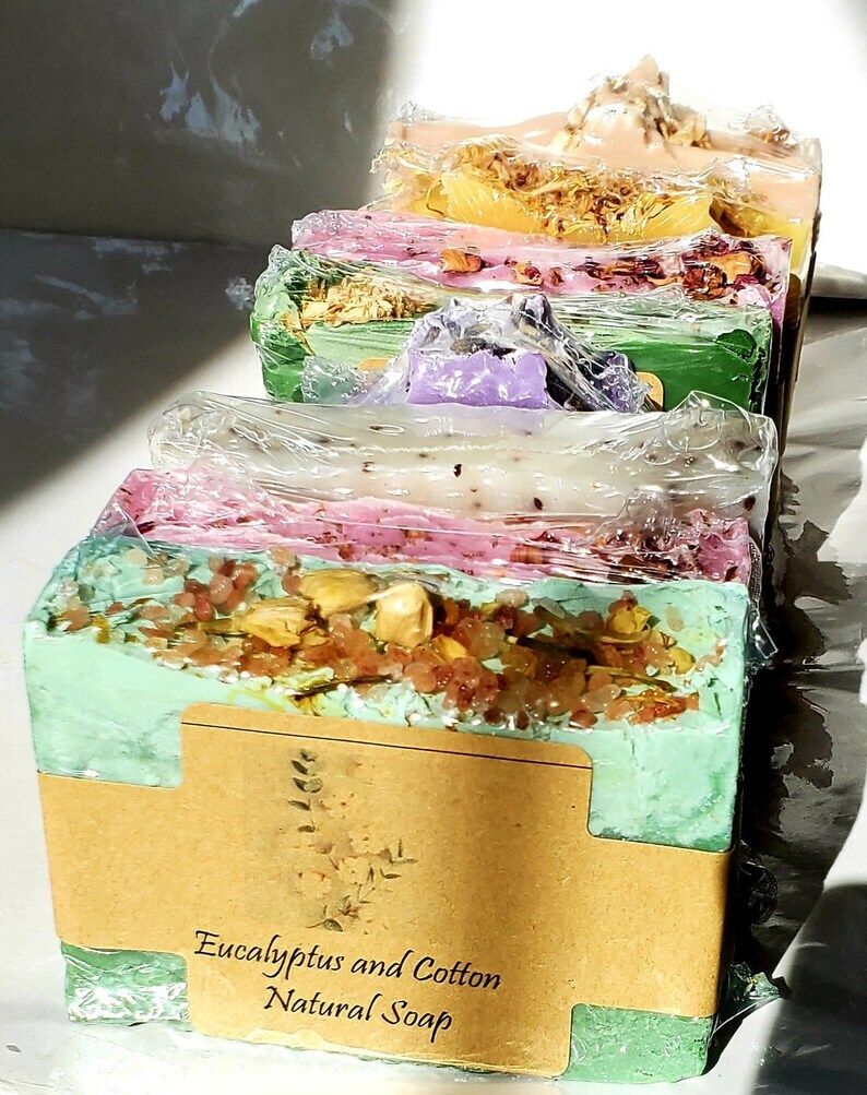Handmade Cold Process Soap | Natural Bar Soaps -Goat Milk, Lavender, Aloe, Rose