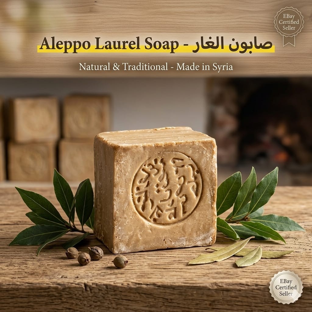 Premium Natural Laurel Soap – Traditional Handmade Olive & Laurel Oil Bar- 200g