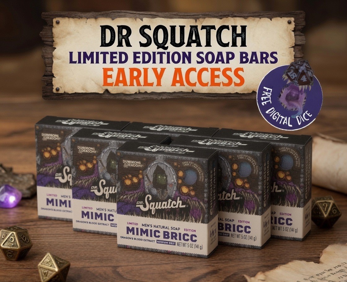 Dr. Squatch D&D Mimic Bricc 6-Pack Limited Edition Dungeons & Dragons Soap EARLY