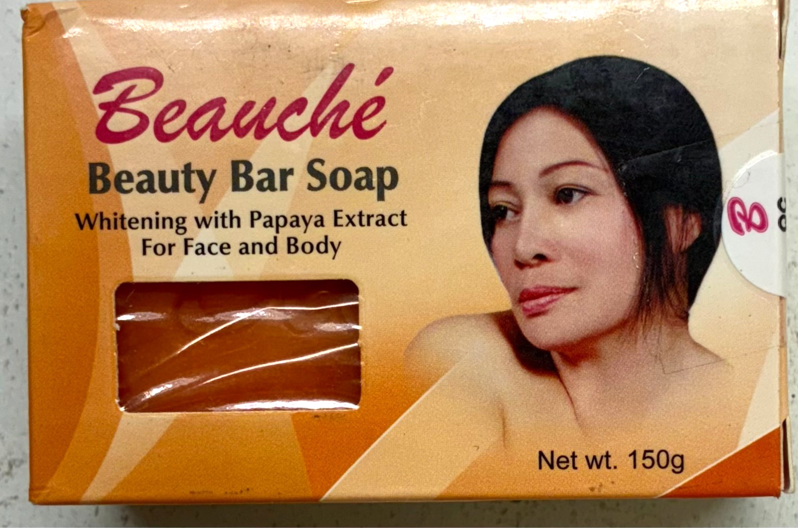 Beauche Beauty Whitening Bar Soap 150g w/ Papaya Extract Face/Body New in Box
