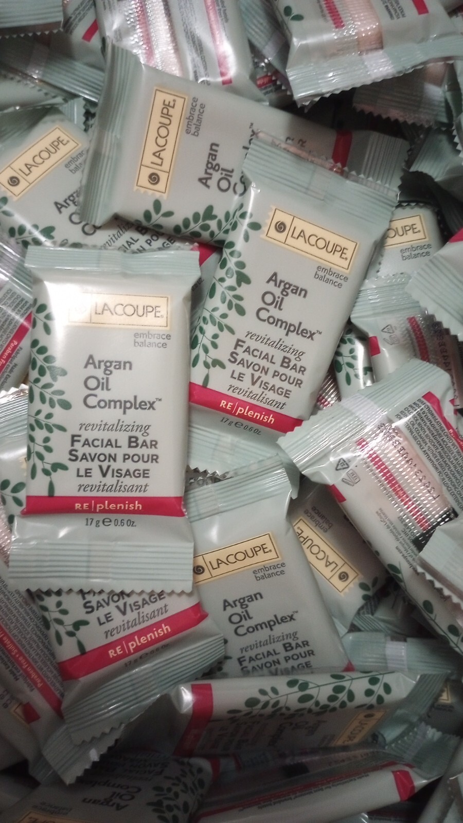Lot Of 50 LACOUPE ‘ARGAN OIL COMPLEX’ Revitalizing FACIAL BAR SOAP 0.6 oz /17g