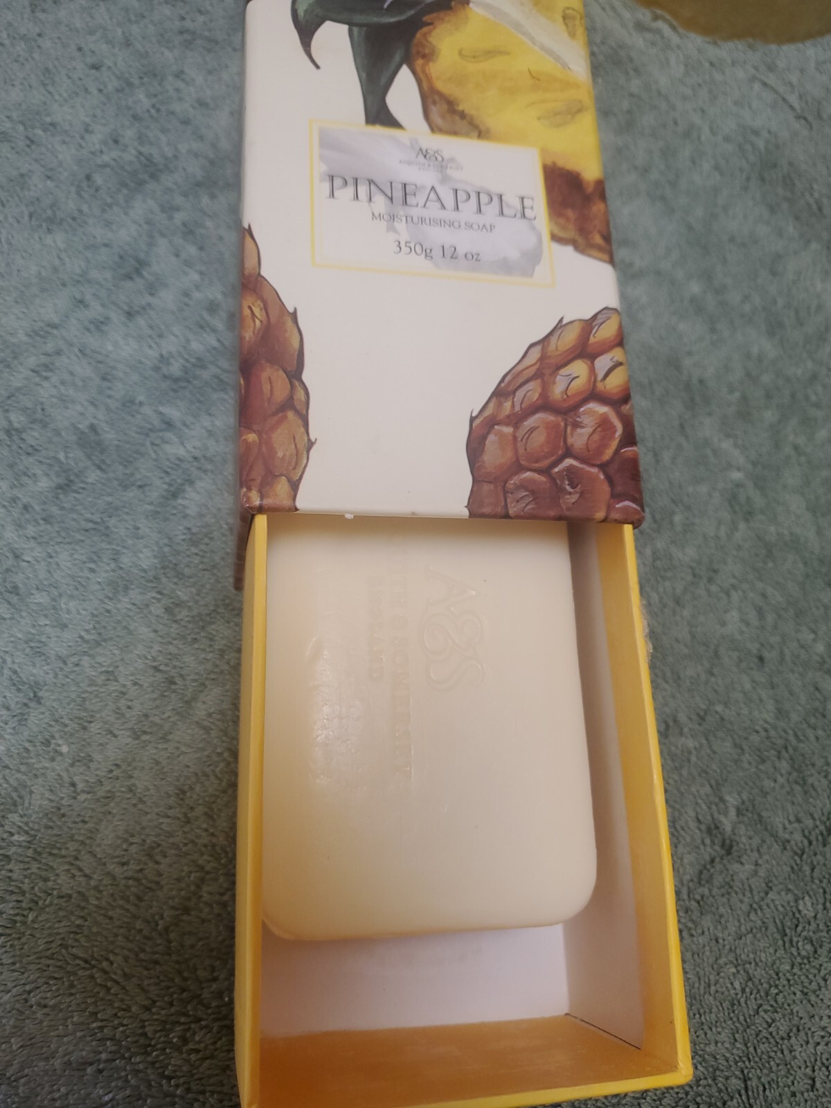 ASQUITH & SOMERSET PINEAPPLE MOISTURISING SOAP 350g Rare discontinued New In Box