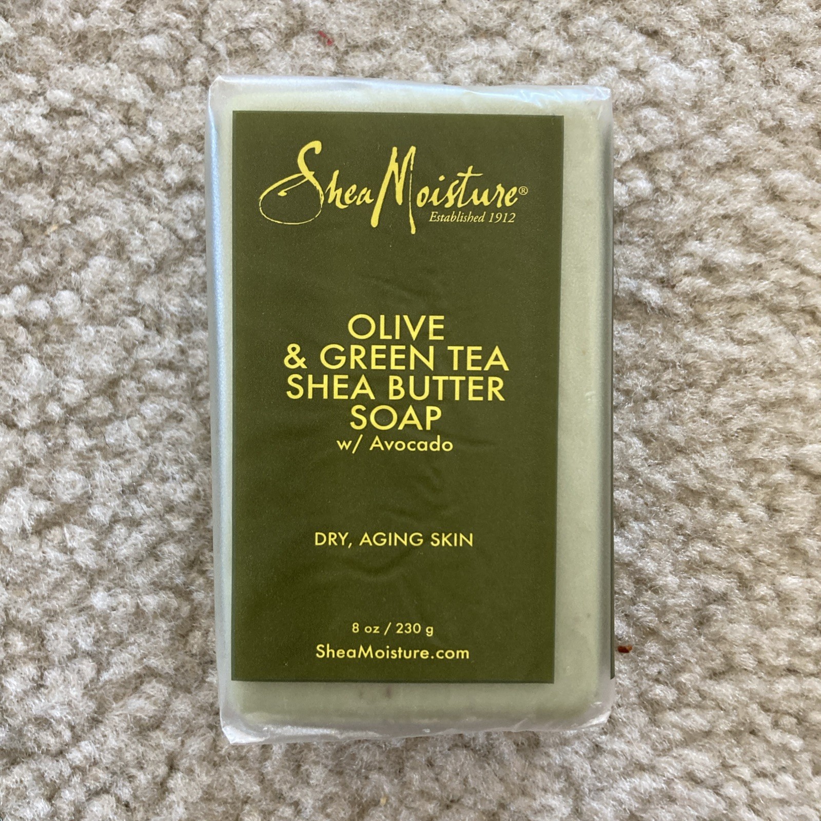 Shea Moisture Olive & Green Tea Shea Butter w Avocado Dry, Aging Skin 8 oz