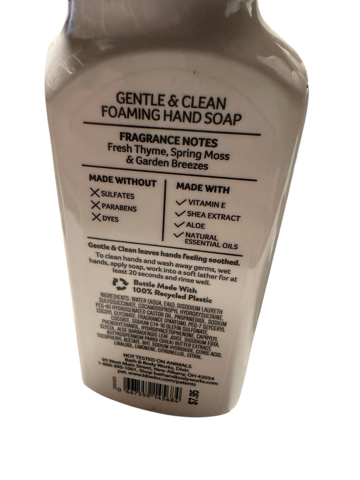 6 X New Bath & Body Works Gentle & Clean Foaming Hand Soap Wash GARDEN THYME
