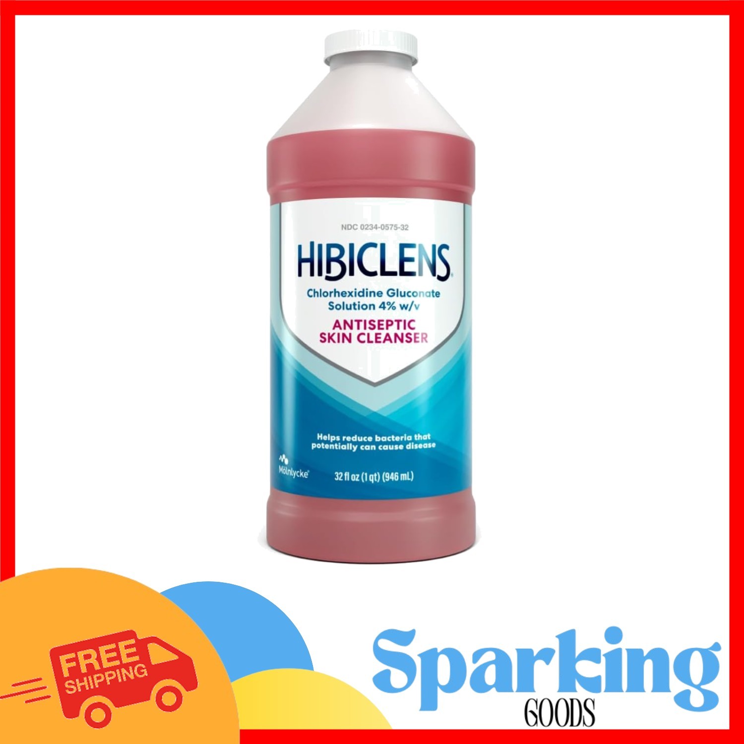 32 oz Antiseptic Liquid Soap with 4% Chlorhexidine – Gentle & Effective Cleanser