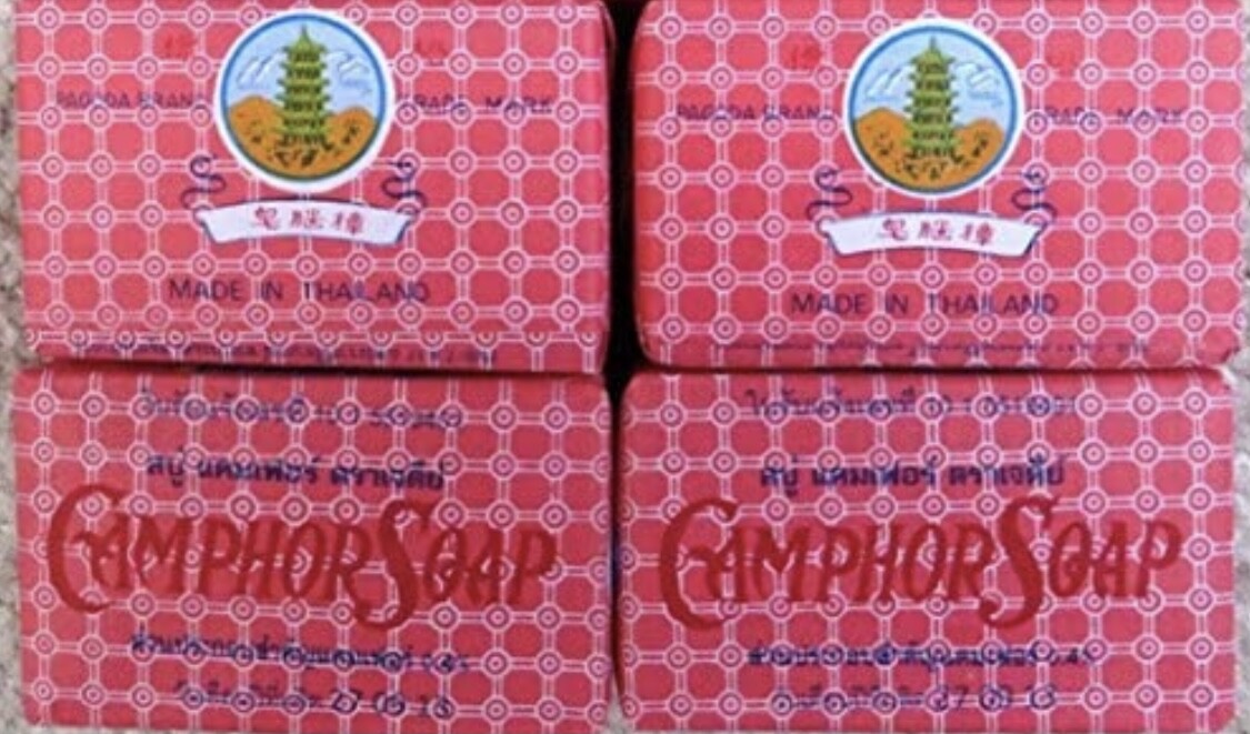 10 bars – Camphor Soap 65g PAGODA Brand Thai Traditional Deodorant Herbal Soaps