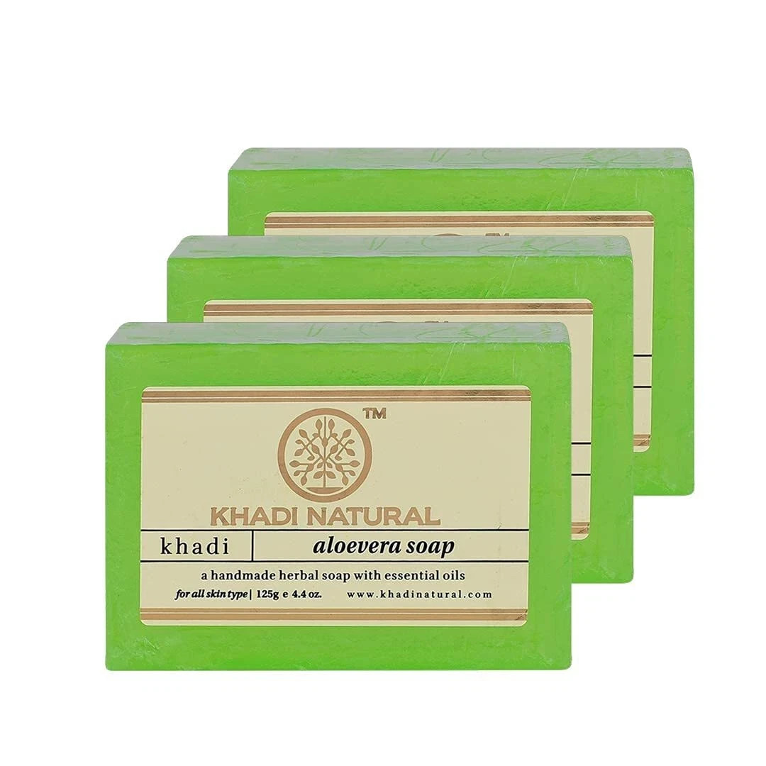 Khadi Natural Aloe Vera Soap Natural Handmade Soap Herbal Bathing Soap 125gm