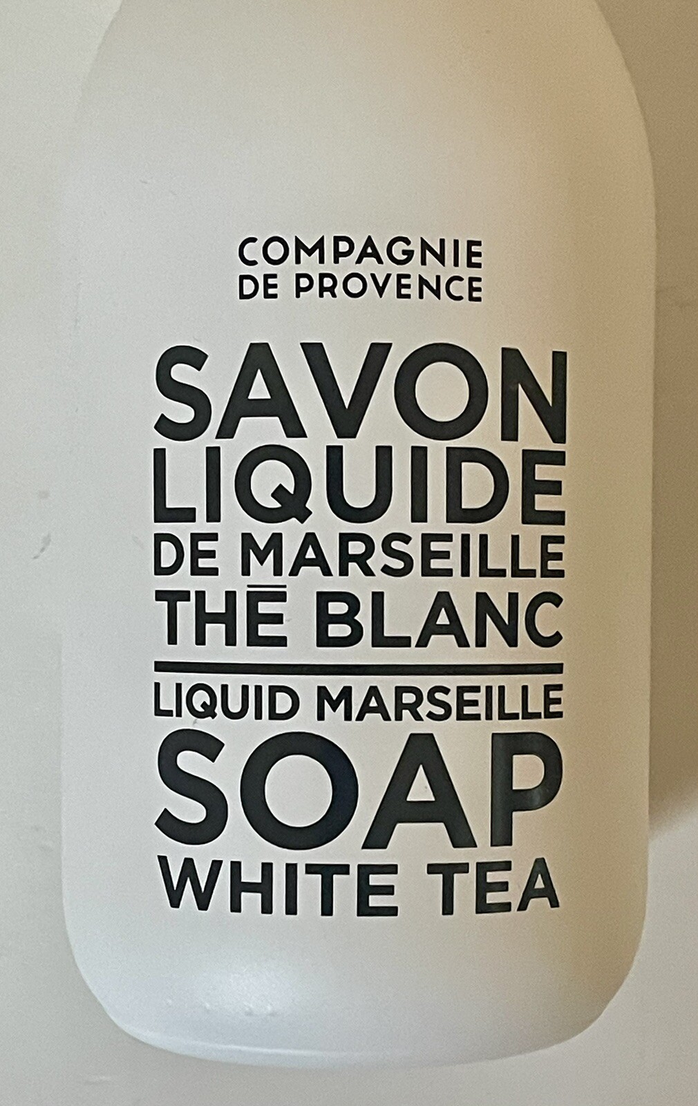 SAVON LIQUIDE DE MARSEILLE THE BLANC SOAP WHITE TEA GLASS PUMP BOTTLE 16.7 OZ