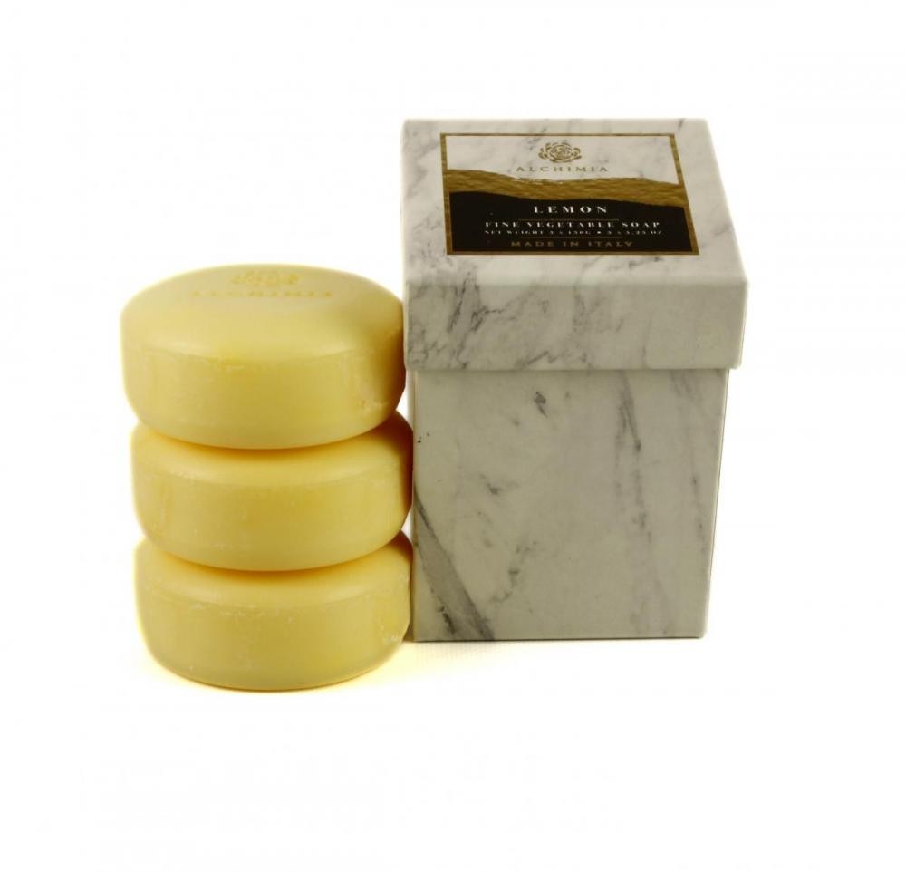 Alchimia Line Marble Of Carrara Set 3 Lemon Soaps
