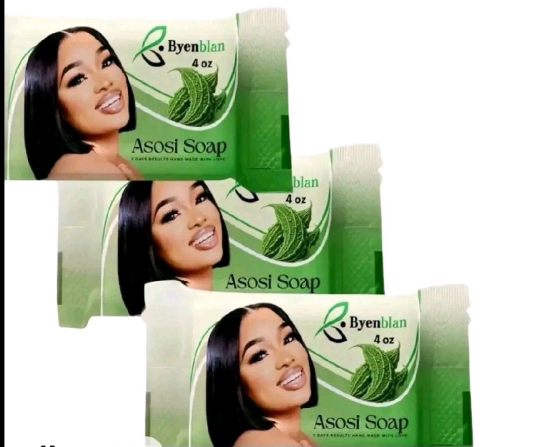 Byenblan Asosi Soap 4 oz Green Rectangular Bar for Body Face Unisex Asosi Leaf