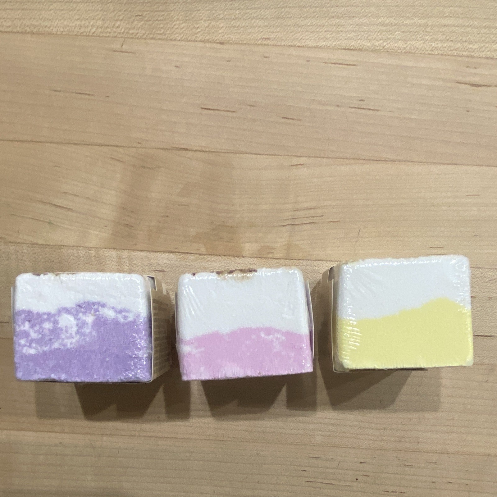 SPA LUXURY Bath Fizzy Bars Lot of 3 w/ Essential Oil Lavender Rose 4.2 oz
