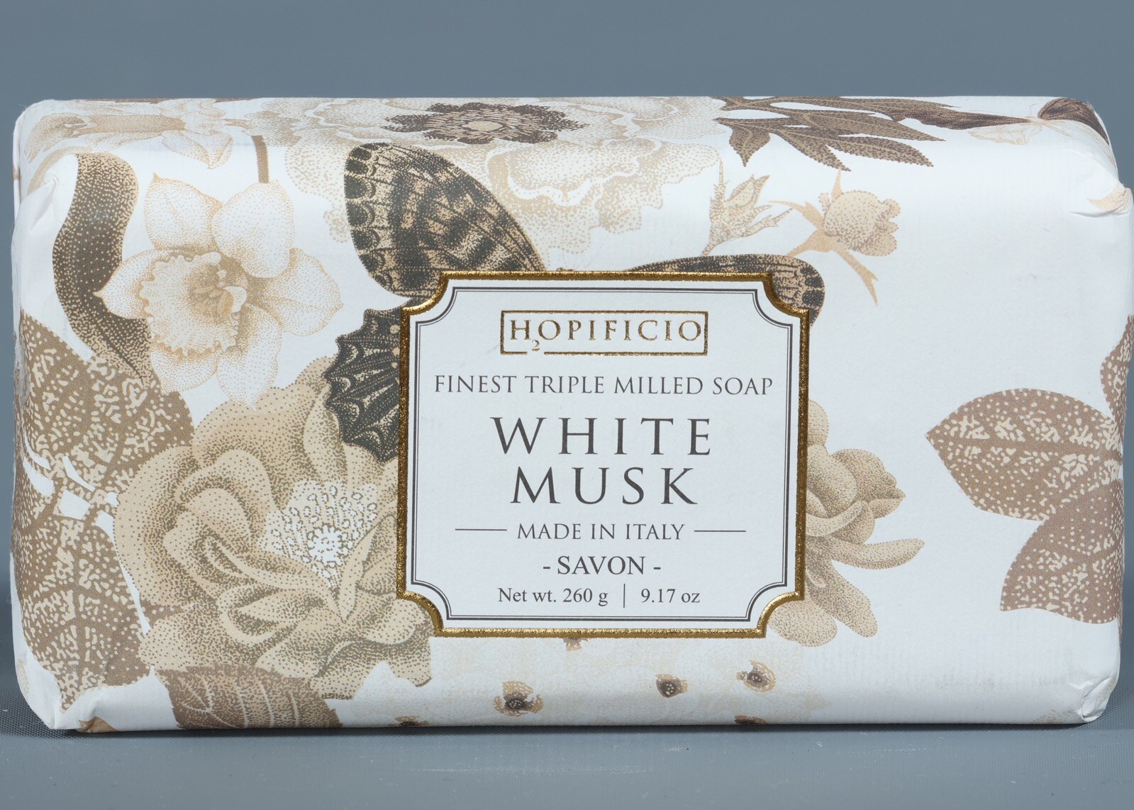 HOPIFICIO WHITE MUSK Finest Triple Milled Bar Soap 9oz. Italy