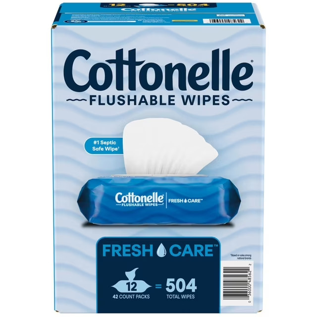 Cottonelle Flushable Wipes 560 Ct – Fresh Care Septic Safe Alcohol-Free Wipe Lot