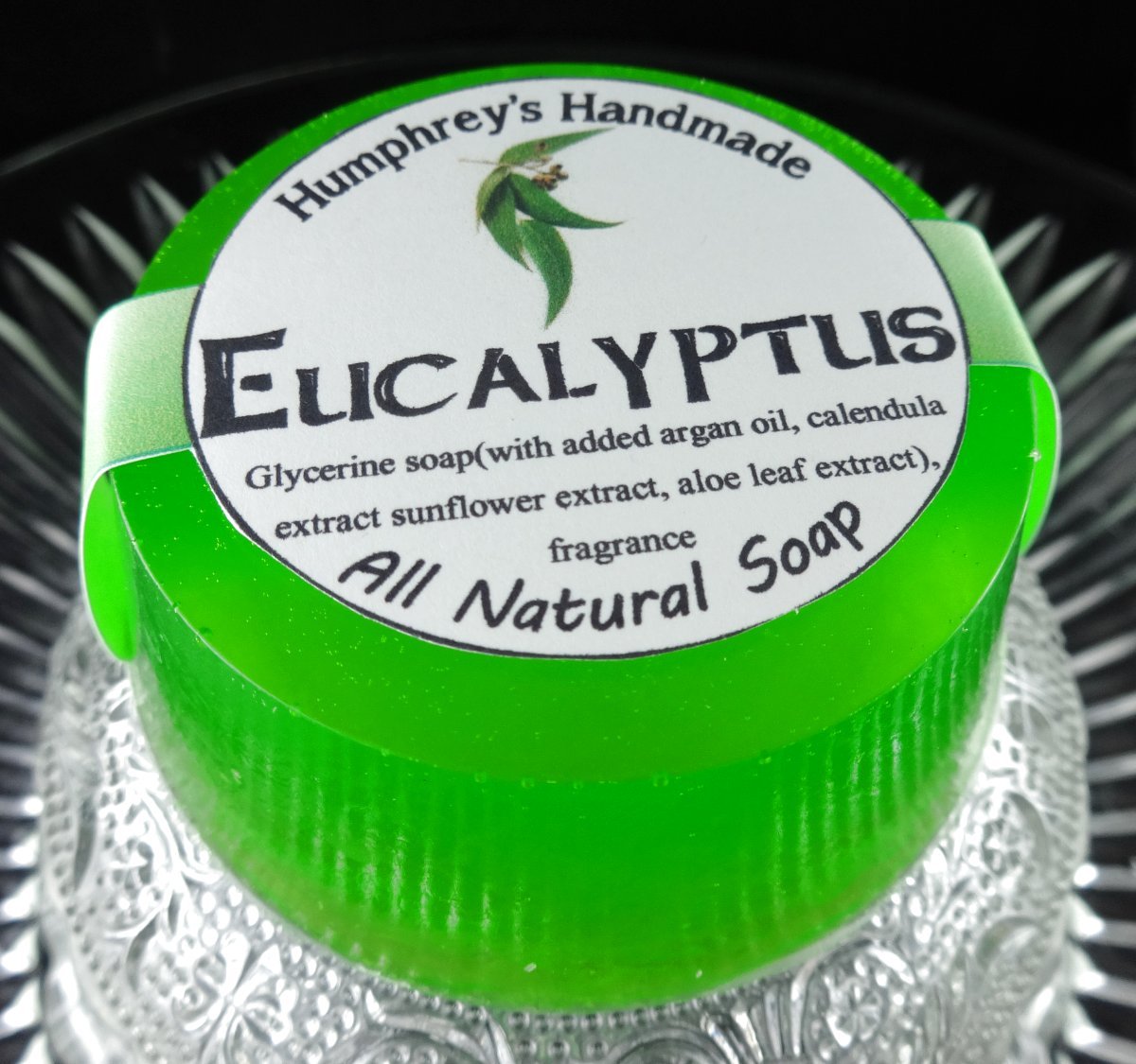 Men’s Unisex EUCALYPTUS Scent Shave Soap, Beard Wash Bar USA Made Essential Oil