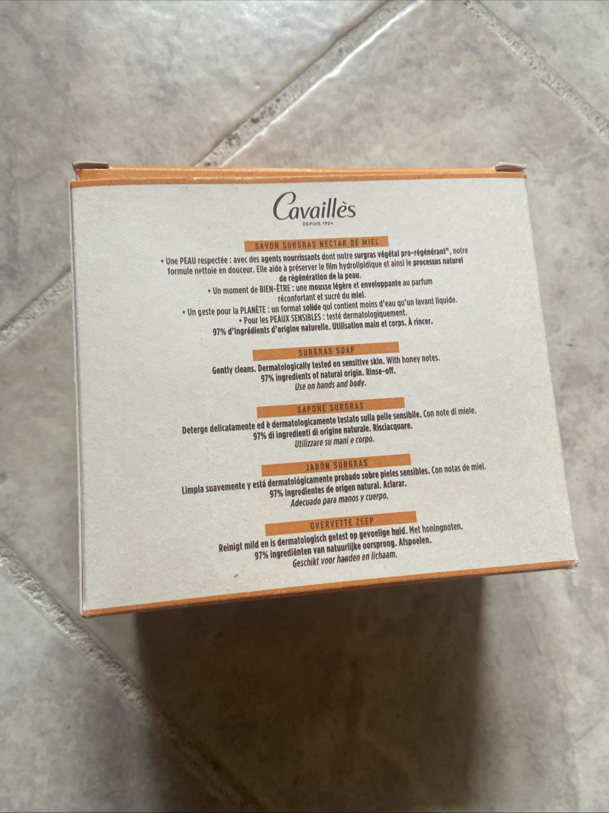 Lot ROGE CAVAILLES Nectar Miel Honey Sensitive Skin 200g x 3 Soap NEW