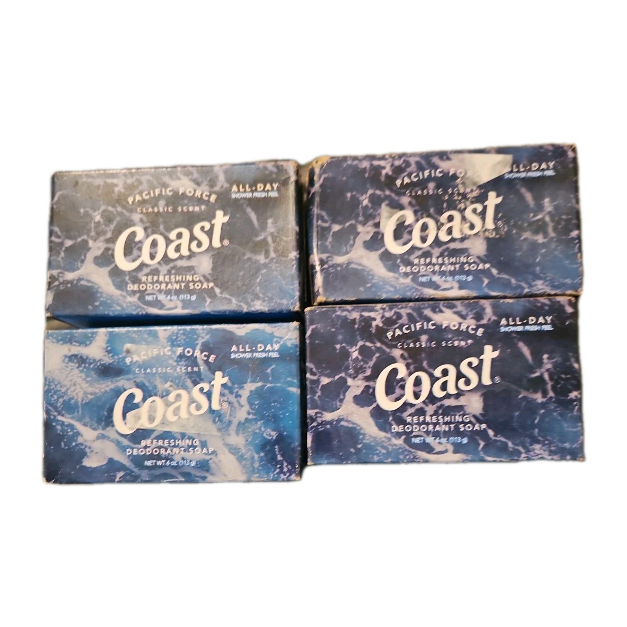 Coast Pacific Force Classic Scent Refreshing Deodorant Soap 4 Bars – 4 oz.
