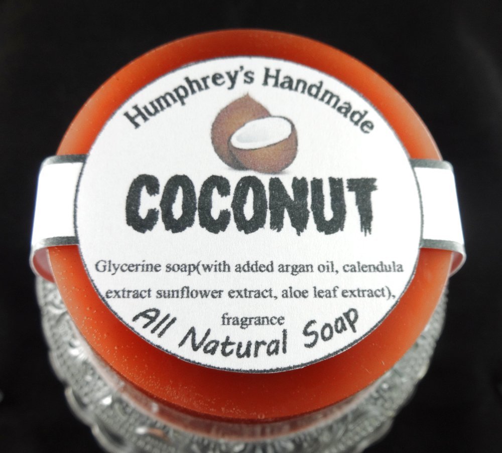 Men’s COCONUT soap, Glycerin Unisex Brown Shave & Shampoo, Argan Oil Tropical