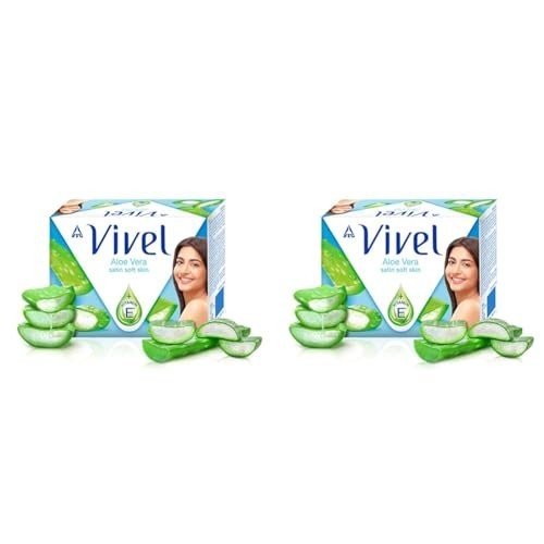 Vivel Aloe Vera Soap 150g Pack of 8 Vitamin E 1200g Soft Glowing Skin FS