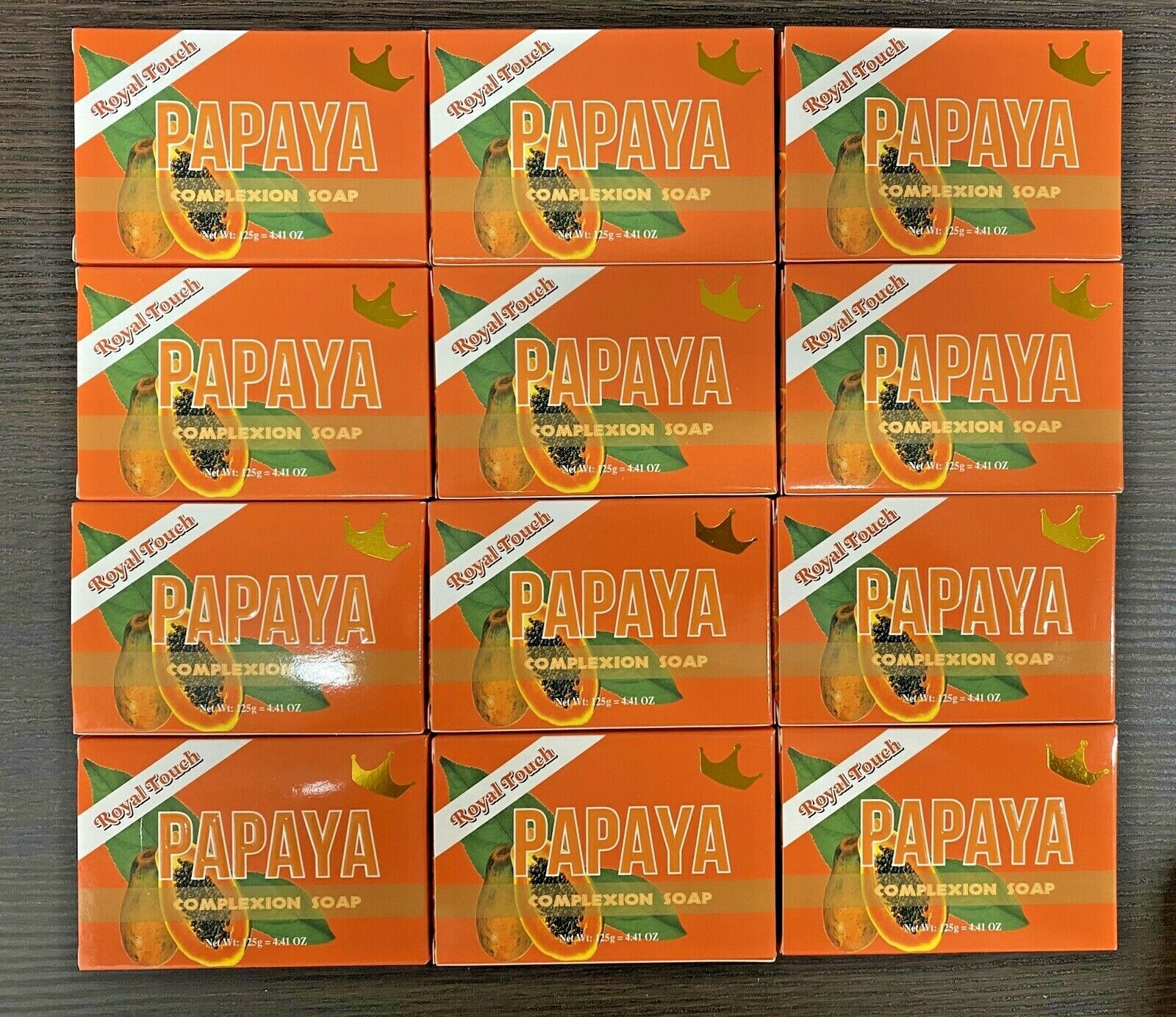 Royal Touch Papaya Complexion Soap { PACK OF 12 } 125g EACH FREE SHIPPING