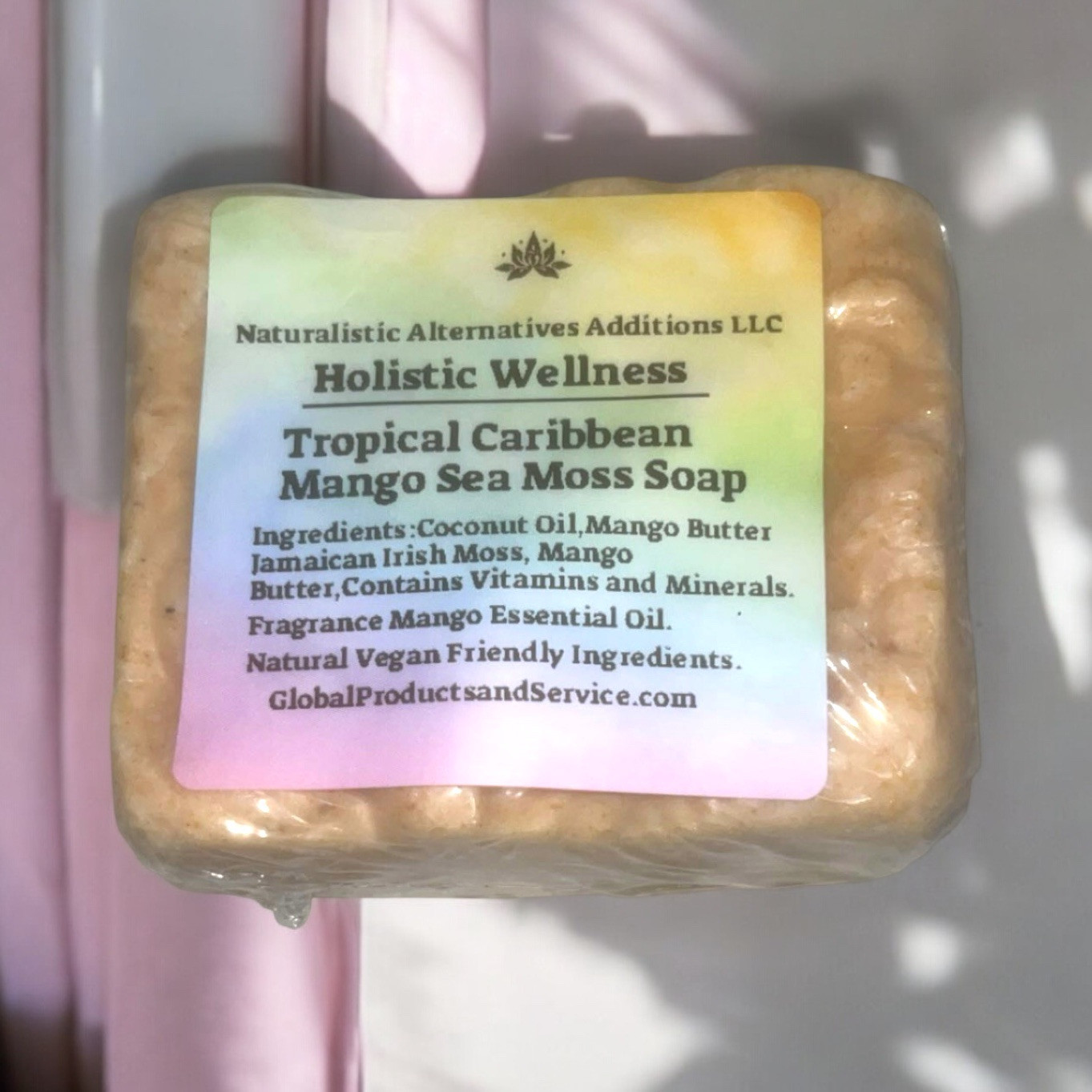 Three Tropical Mango Sea Moss Soaps Come’s With Free Gift.