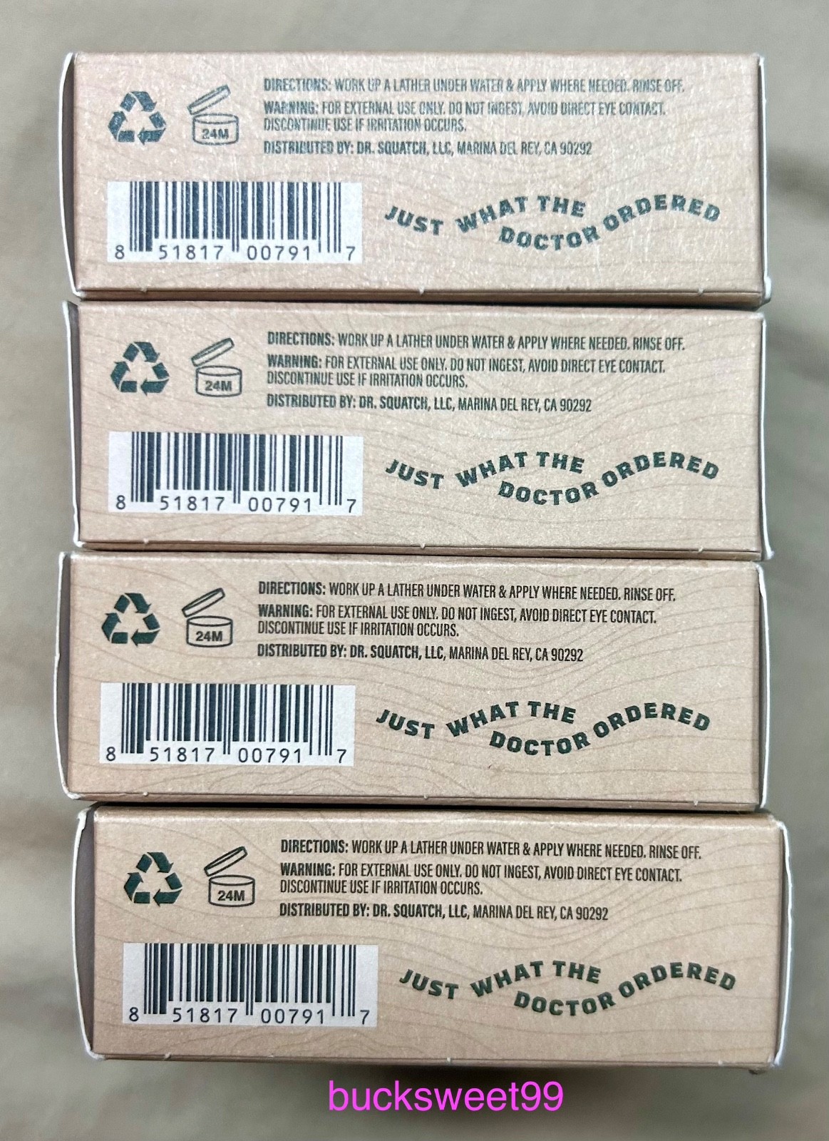Dr. Squatch Men’s Natural Bar Soap BIRCHWOOD BREEZE – 5 oz each – 4 BARS