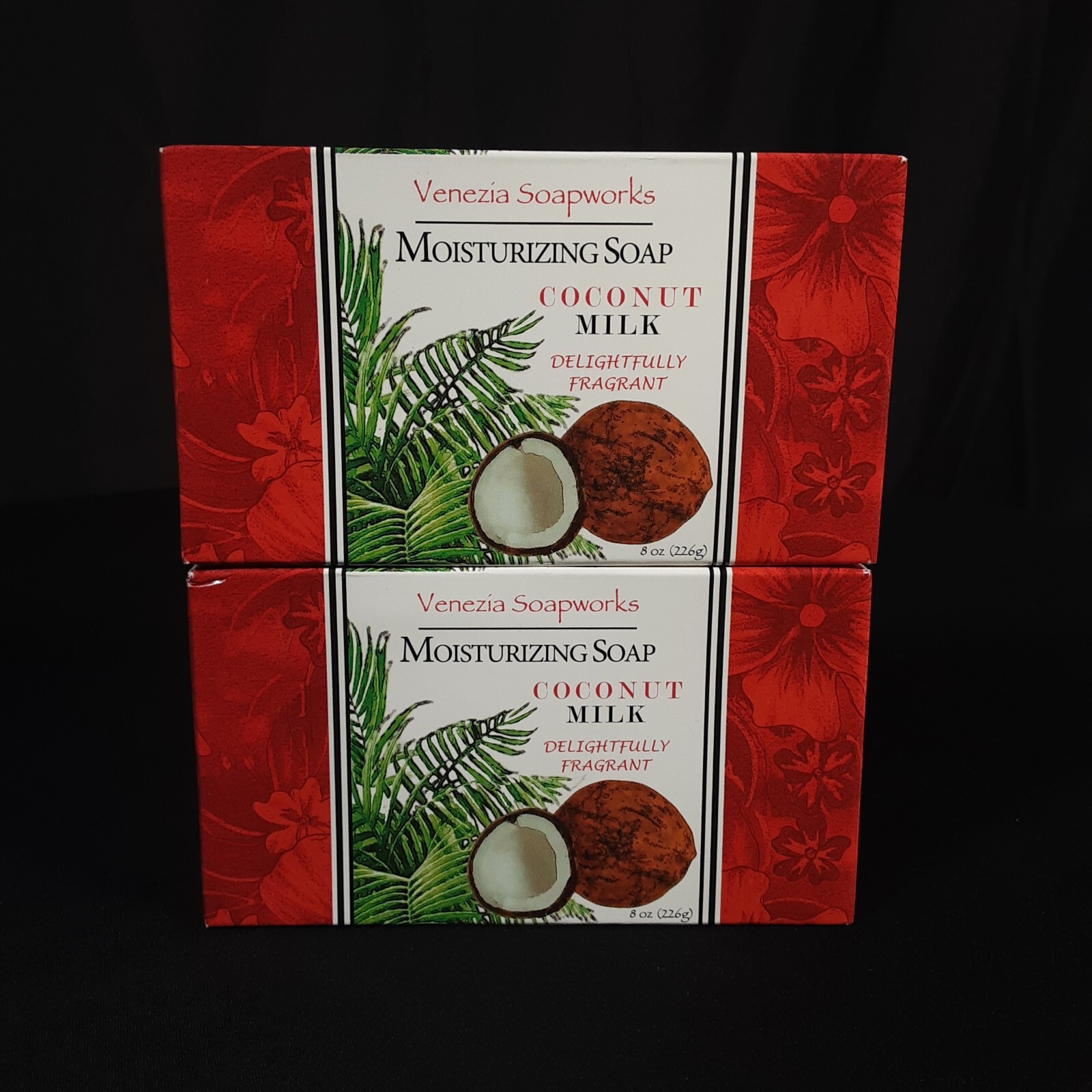 NEW Lot of 2 Venezia Soapworks COCONUT MILK Moisturizing Soap Full Size 8oz