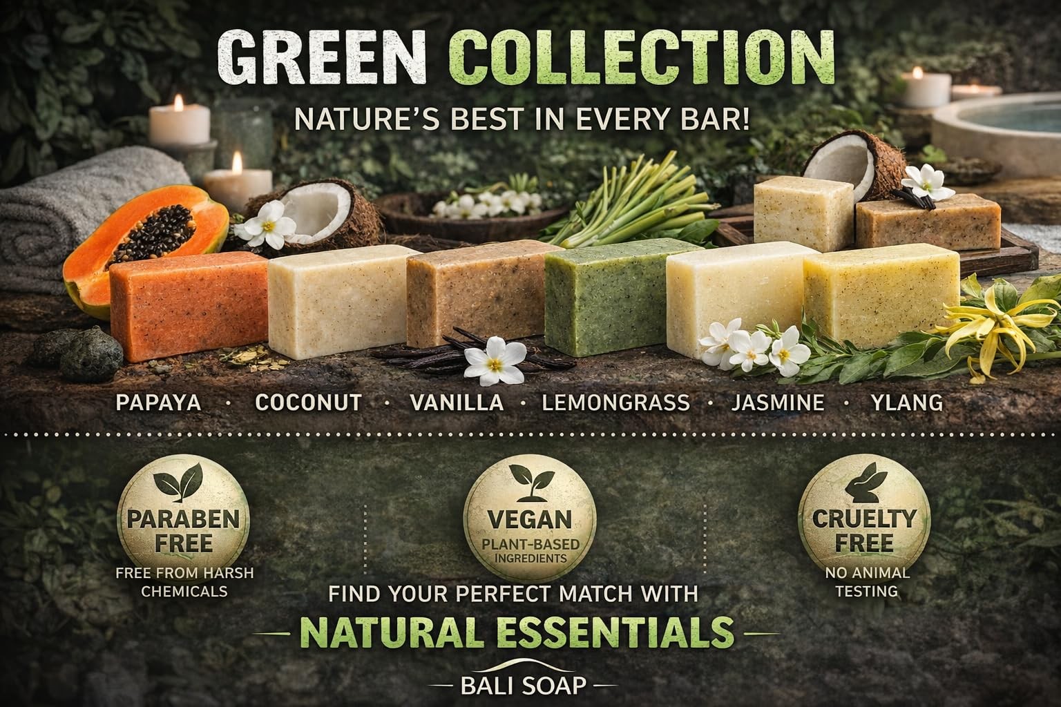 Natural Soap Gift Set – 6 Pack (3.5 oz Each) Handmade Spa Bars, Moisturizing …