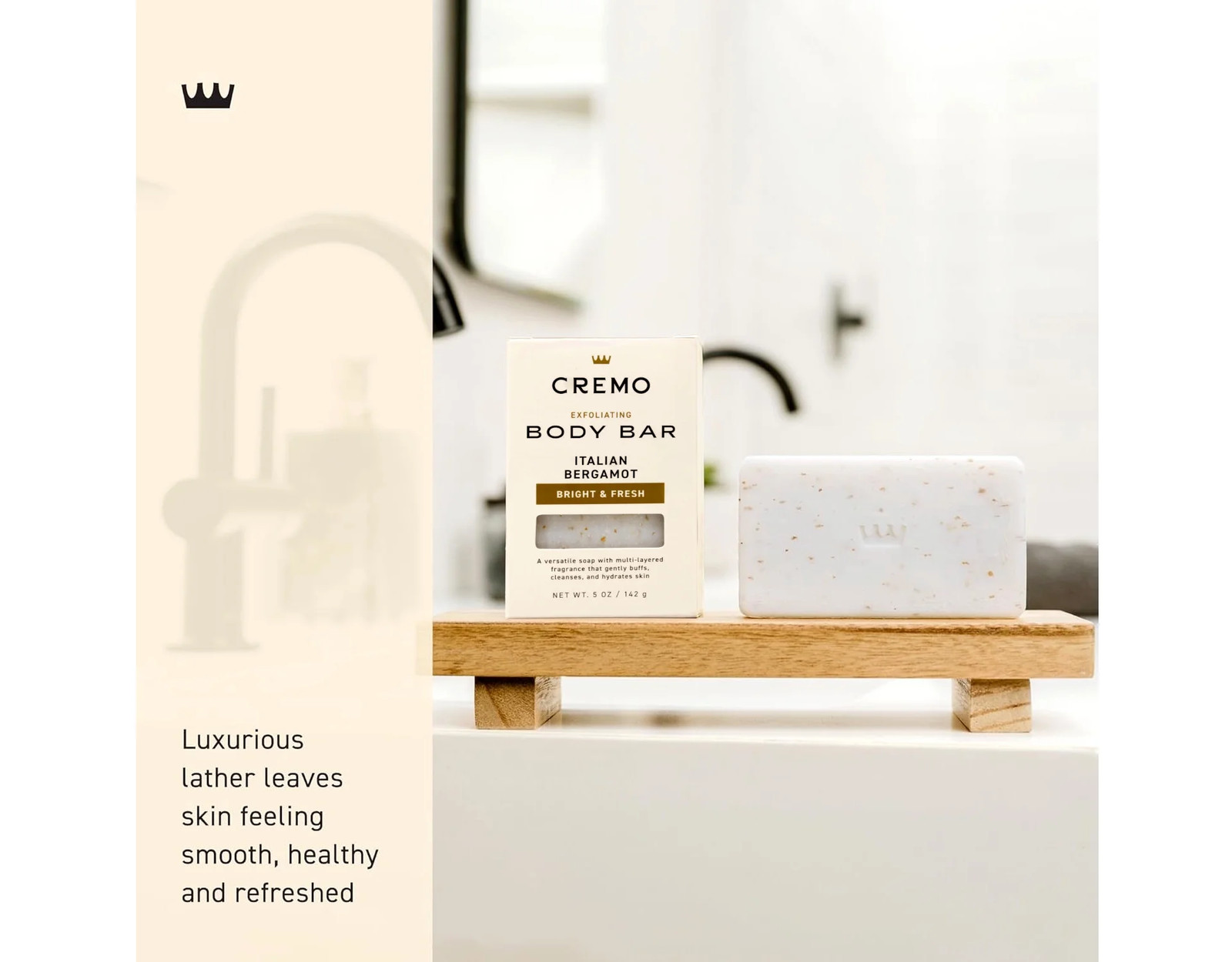 2 Pack – Exfoliating Body Bar for Men, Italian Bergamot Scent, Multi-Layered Fr