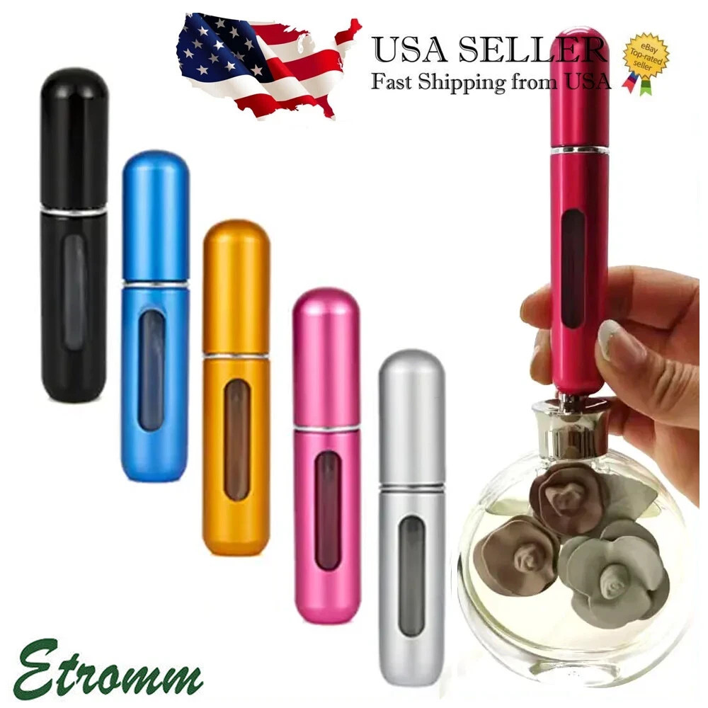 5 Pcs Refillable Travel Portable Perfume Atomizer Bottle Spray Pump Case 5ML