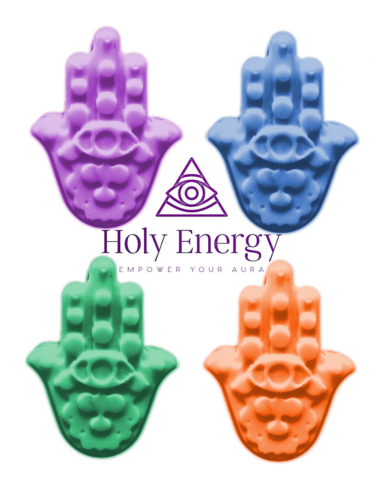 Set of 4 Hamsa Soap Handmade Natural Soap Infused With Essential Oils