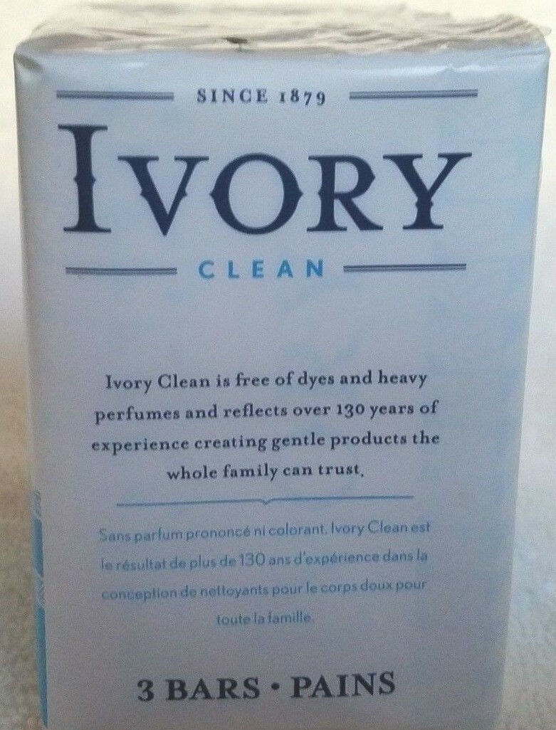 IVORY CLEAN***Original***99.44% PURE CLEAN SOAP (3 BARS)~3.17 OZ/EACH~NEW~SEALED