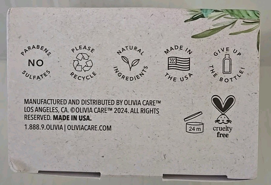 Olivia Care – Rosemary Mint Refreshing Bar Soap Set 3 Bars, 5oz Each