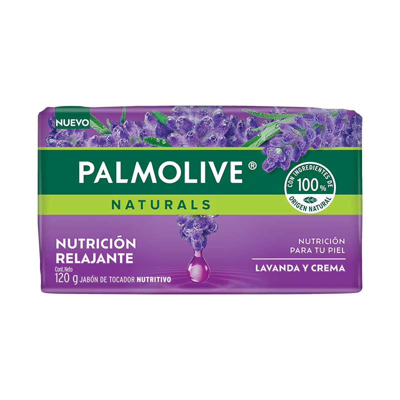 Palmolive Naturals Lavanda Crema Bar Soap Nutrición Relajante, 120g