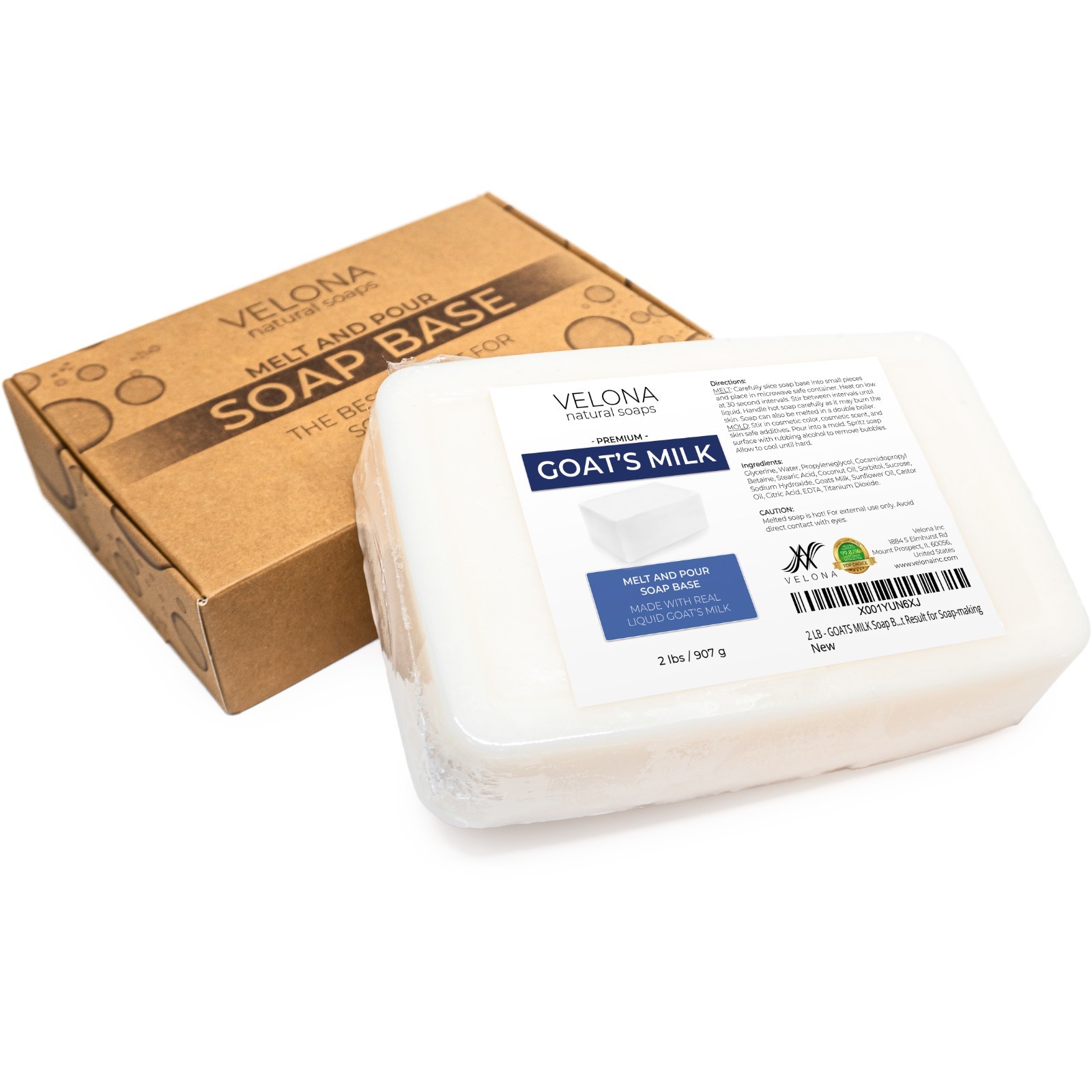 2,5,10,25 LB – GOATS MILK Soap Base by Velona | SLS/SLES free | Melt and Pour