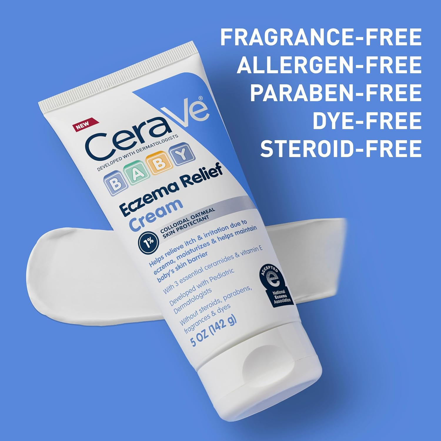 Cerave Baby Eczema Relief Cream, 1% Colloidal Oatmeal Cream with Vitamin E & Cer